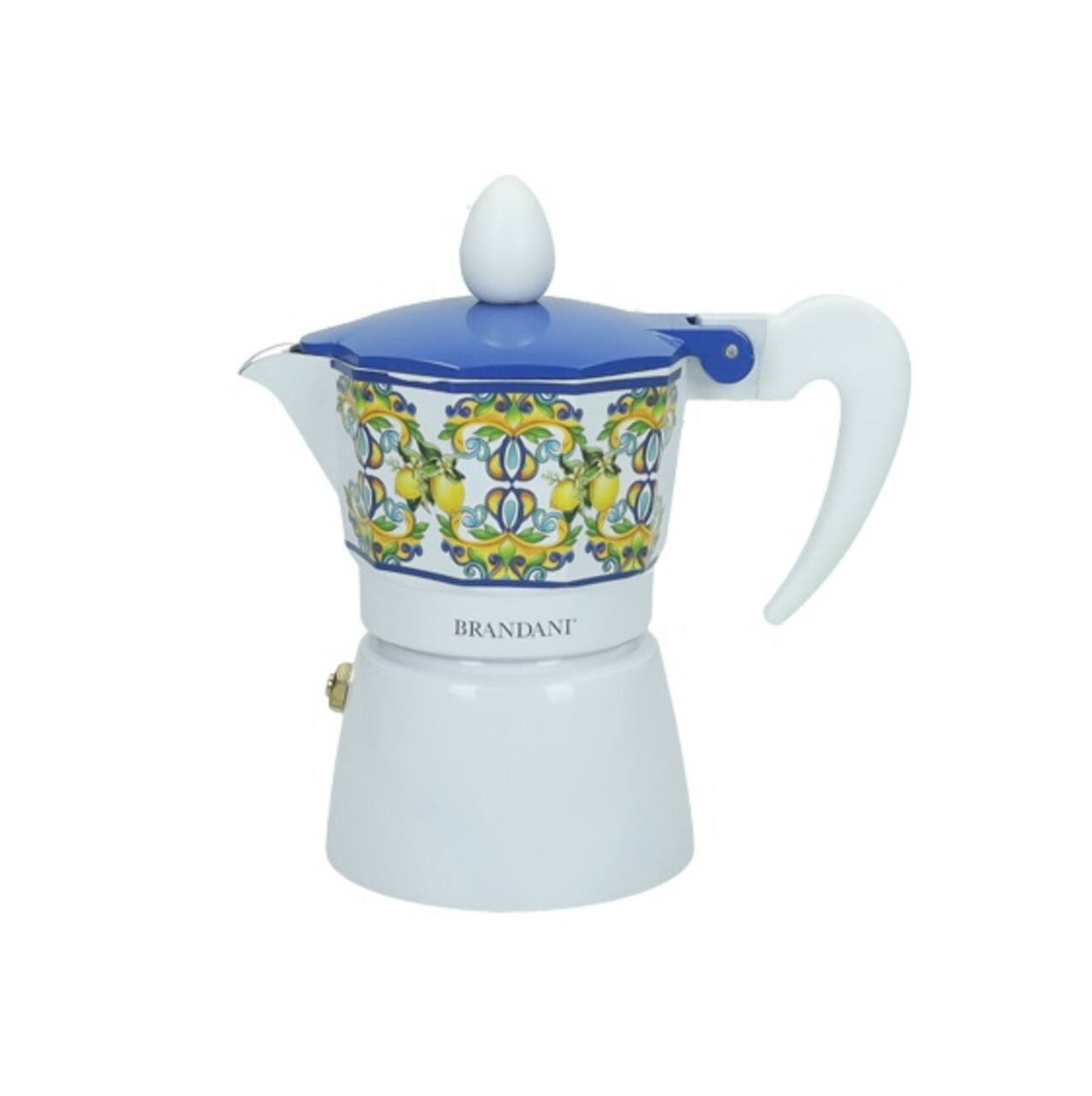 Cafetiera, Citrus Blue Moka, Brandani, capacitate 1 ceasca, 12x7x13 cm, aluminiu - imagine 3